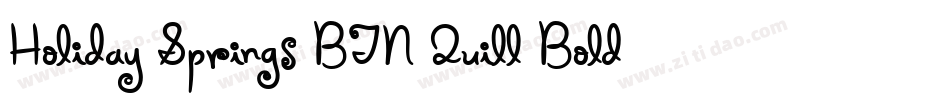 Holiday Springs BTN Quill Bold字体转换